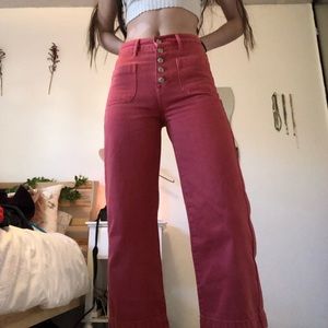 High-waisted Wide Leg Crop